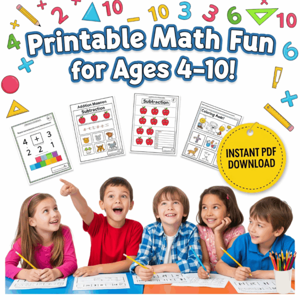 Printable Math Worksheets for Kids | 8+ Fun Pages