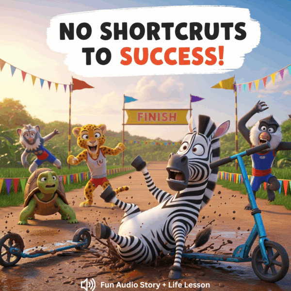 Zippy the Zebra’s Shortcut – Fun Moral Audio Story for Kids
