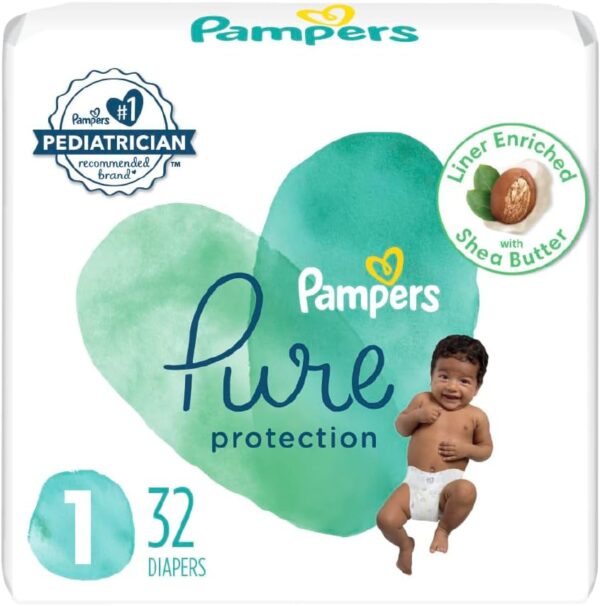 pampers pure protection diaper size 1 32 ct OLD