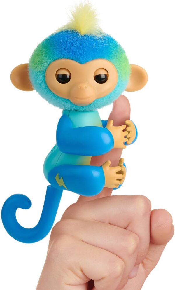 2023 NEW Interactive Baby Monkey Reacts to Touch – 70+ Sounds & Reactions – Leo (Blue)