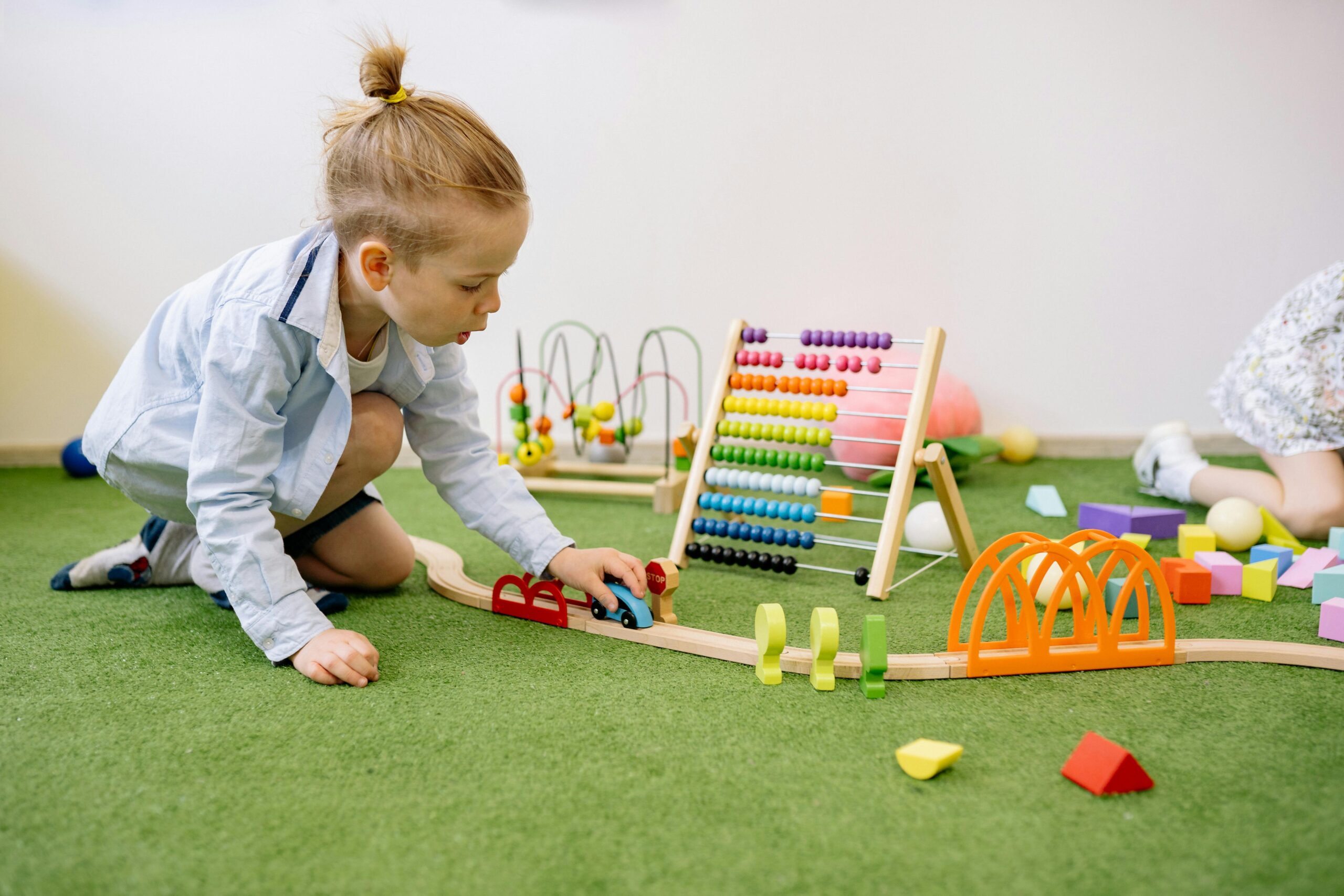 Preschooler engaged in imaginative play